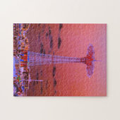 Parachute Jump Psychedelic Jigzaag Puzzle Legpuzzel (Horizontaal)