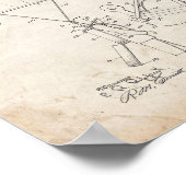 Parachute Patent - Oude look Poster (Hoek)