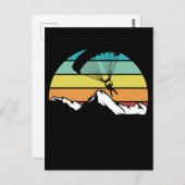 Parachute Retro Mountain Paragliding Briefkaart (Voorkant / Achterkant)