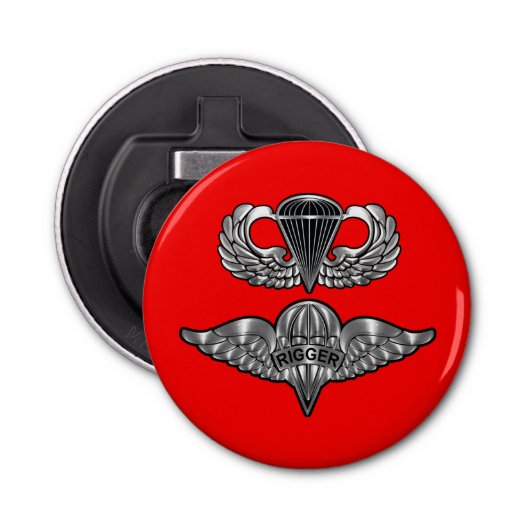 Parachute Rigger (AIRBORNE) Button Flesopener (Voorkant)