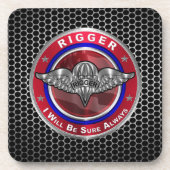Parachute Rigger-Amazing Airborne Soldaten Bier Onderzetter (Voorkant)