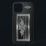 Parachute Rigger Gepersonaliseerd stalen vlag Case-Mate iPhone Case<br><div class="desc">Toon uw trots in onze toegewijde parachute Riggers! Dit uitsluitend ontworpen kunstontwerp is een prachtig geschenk voor iedereen die dienst doet of heeft gediend in de luchtwegen. Laat iedereen die dit ontwerp ziet, weten wat uw steun en bewondering is voor de werkelijk opmerkelijke soldaten en burgers, samen met hun geliefde...</div>