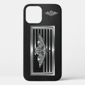 Parachute Rigger Gepersonaliseerd stalen vlag Case-Mate iPhone Case (Achterkant)