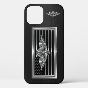 Parachute Rigger Gepersonaliseerd stalen vlag Case-Mate iPhone Case