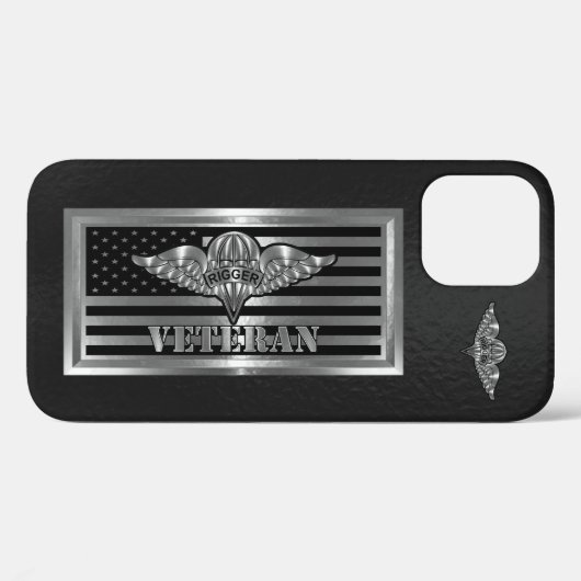 Parachute Rigger Veteran Steel Flag Case-Mate iPhone Case (Achterkant (horizontaal))