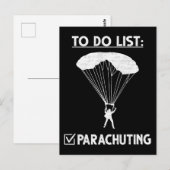 Parachute Skydiver Celebration Adrenaline Lover Briefkaart (Voorkant / Achterkant)