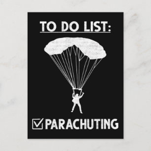 Parachute Skydiver Celebration Adrenaline Lover Briefkaart