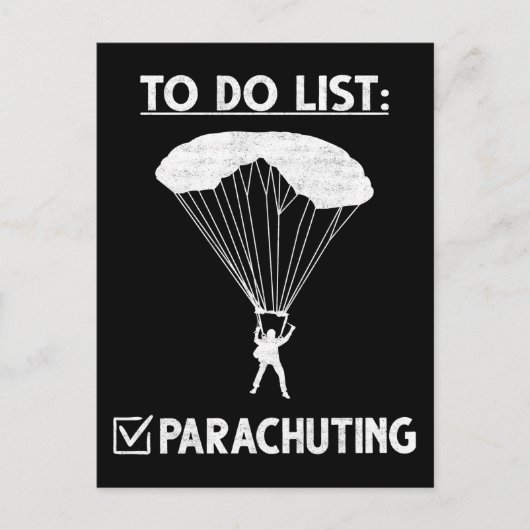 Parachute Skydiver Celebration Adrenaline Lover Briefkaart (Voorkant)