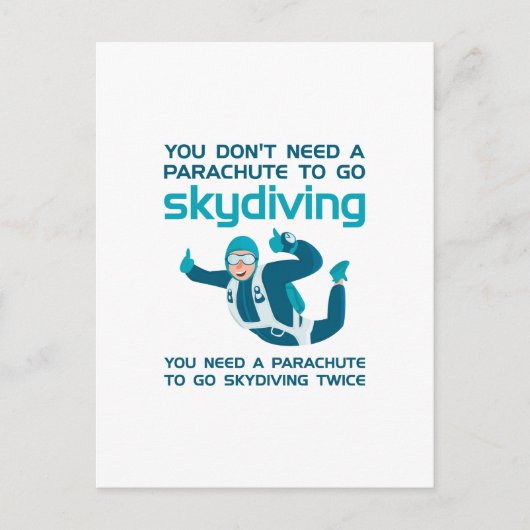 Parachute Skydiving Briefkaart (Voorkant)