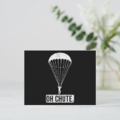 Parachute Skydiving Oh Chute Briefkaart (Staand voorkant)