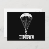 Parachute Skydiving Oh Chute Briefkaart (Voorkant / Achterkant)