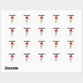 parachuter ronde sticker (Vel)