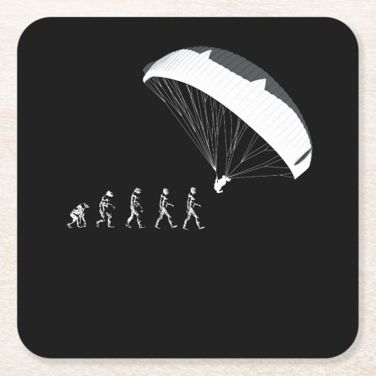 Parachutes die de evolutie aanwakkeren kartonnen onderzetters (Voorkant)