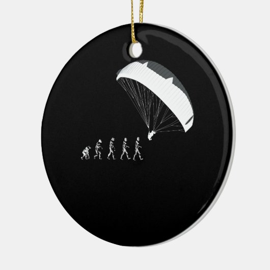 Parachutes die de evolutie aanwakkeren keramisch ornament (Links)