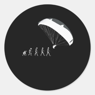 Parachutes die de evolutie aanwakkeren ronde sticker
