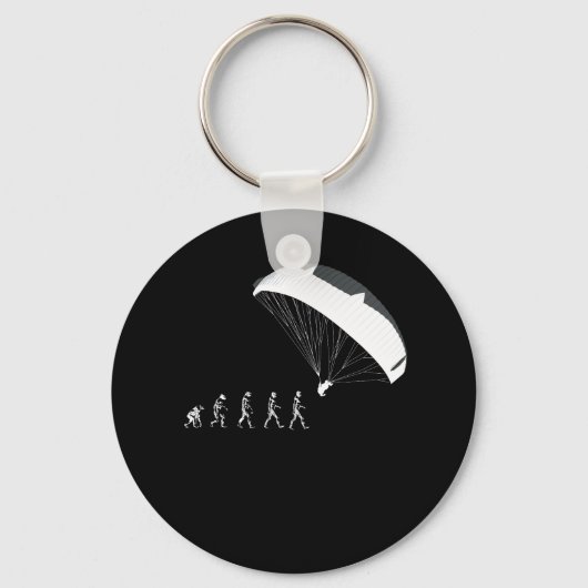 Parachutes die de evolutie aanwakkeren sleutelhanger (Voorkant)