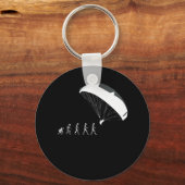 Parachutes die de evolutie aanwakkeren sleutelhanger (Voorkant)