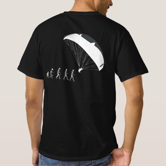 Parachutes die de evolutie aanwakkeren t-shirt (Achterkant)