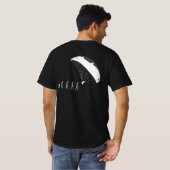 Parachutes die de evolutie aanwakkeren t-shirt (Achterkant volledig)
