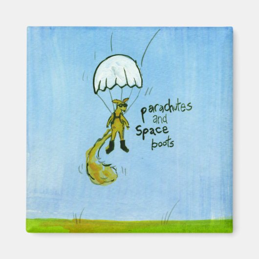 Parachutes en SpaceBoots Magneet (Voorkant)