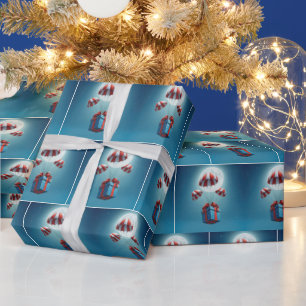 Parachutes voor het bezorgen van een kerstcadeau cadeaupapier