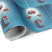 Parachutes voor het bezorgen van een kerstcadeau cadeaupapier (Rol Hoek)