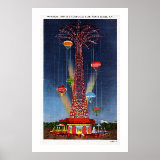 parachuteslag op Coney Island Poster (Voorkant)