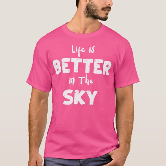 Parachutespringen Het leven is beter in de lucht - T-shirt (Voorkant)