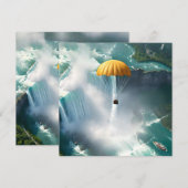 Parachutespringen over de Niagara-watervallen in e Kaart (Voorkant / Achterkant)