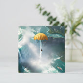 Parachutespringen over Niagara Herfsten in een man Kaart (Staand voorkant)