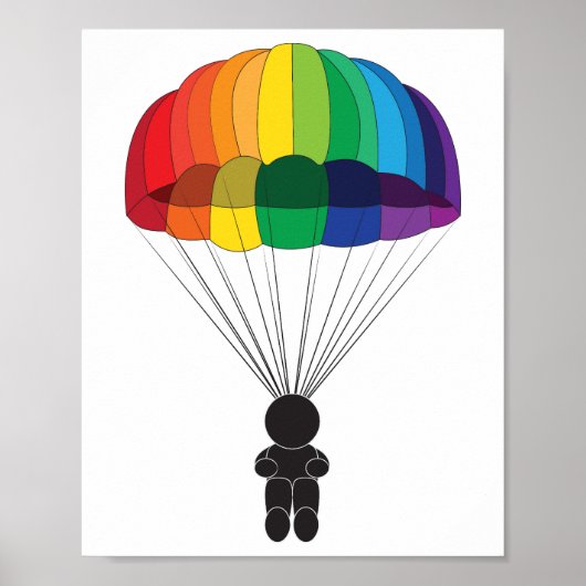 Parachutespringen Poster (Voorkant)