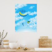 Parachutespringen Poster (Keuken)