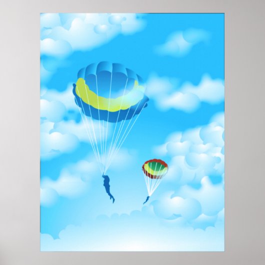 Parachutespringen Poster (Voorkant)