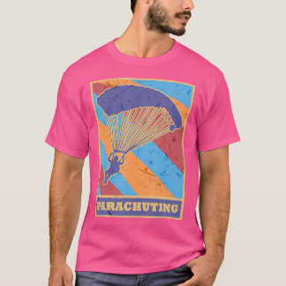 Parachutespringen  Retro Kleuren Parachute Divers  T-shirt