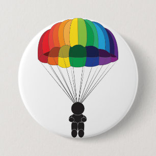 Parachutespringen Ronde Button 7,6 Cm