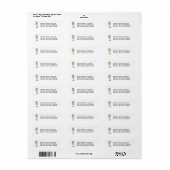 Parachutespringende Stick Figure Etiket (Full Sheet)