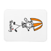 Parachutespringende stickfigure magneet (Horizontaal)