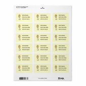 Parachutespringende Stickfiguur Etiket (Full Sheet)