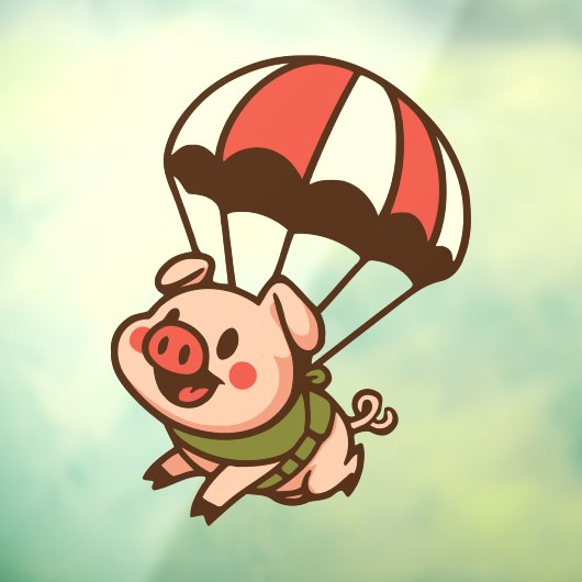 Parachutesprong Raamsticker (Vel 3)
