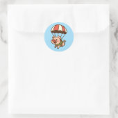 Parachutesprong Ronde Sticker (Tas)
