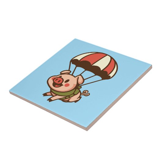 Parachutesprong Tegeltje (Zijkant)