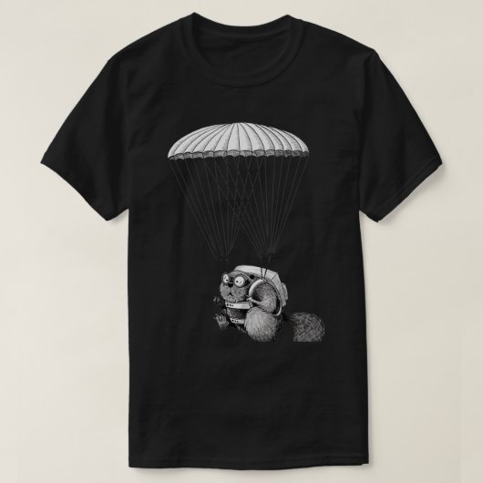 Parachuting Beaver 1 T-shirt (Design voorkant)