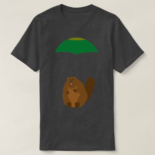 Parachuting Beaver T-shirt (Design voorkant)