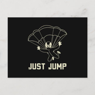 Parachuting Just Jump Feestdagenkaart