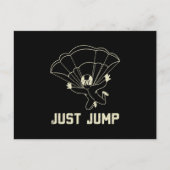Parachuting Just Jump Feestdagenkaart (Voorkant)