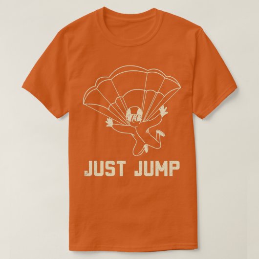Parachuting Just Jump T-shirt (Design voorkant)