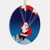 Parachuting Santa Keramisch Ornament (Rechts)