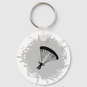 Parachuting Scribble Style Sleutelhanger