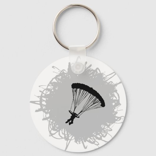 Parachuting Scribble Style Sleutelhanger (Voorkant)