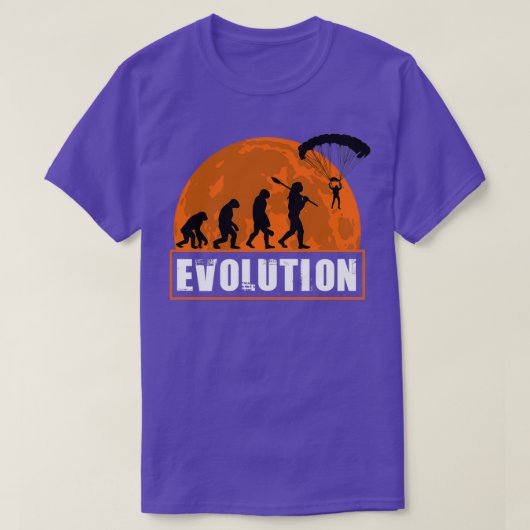Parachuting Shirt Funny Human Evolution Gift (Design voorkant)